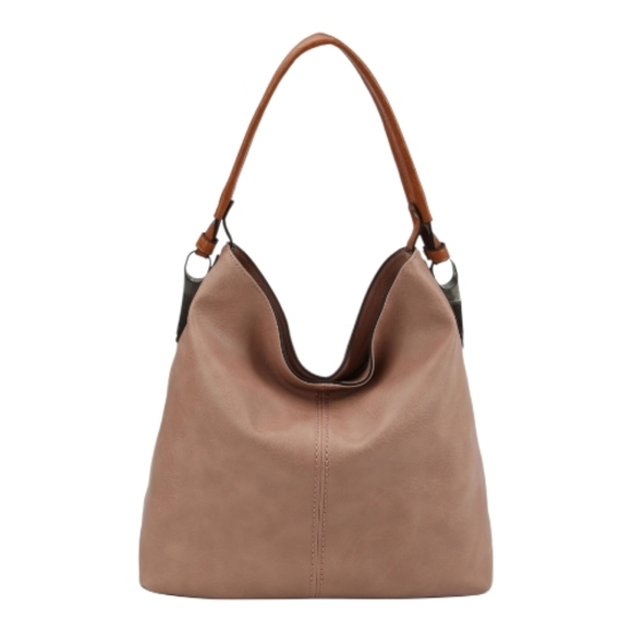 Chic Cream Hobo Bag with Tan Strap - Picture 2 of 8
